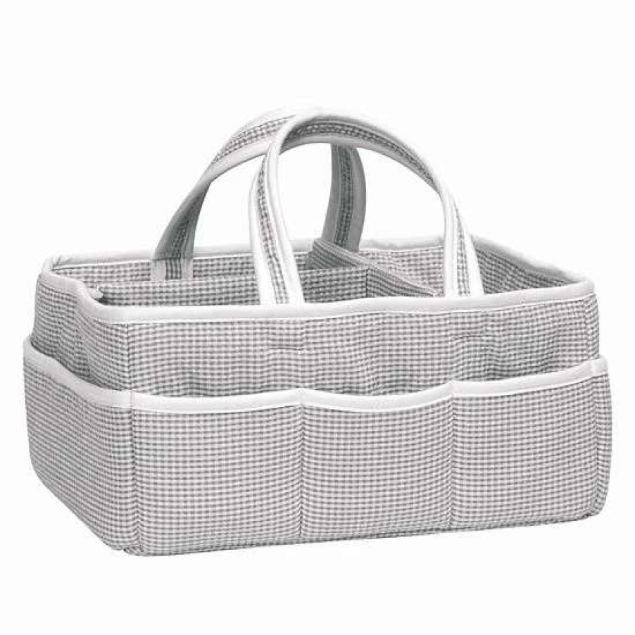 Baby Gear * | Trend Lab Gray Gingham Storage Caddy