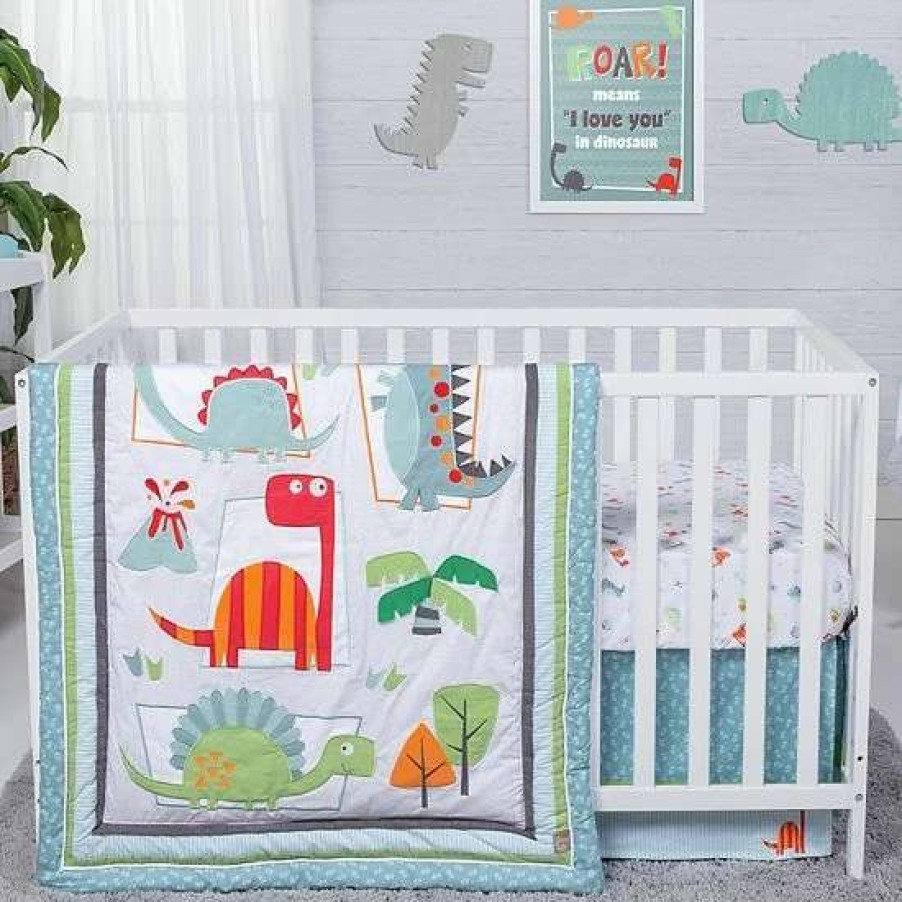 Baby Gear * | Trend Lab Dinosaur Roar 3-Pc. Crib Bedding Set