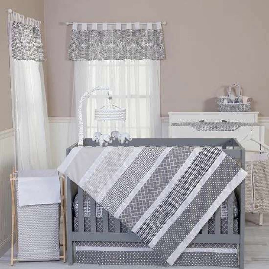 Baby Gear * | Trend Lab Ombre Grey 5-Pc. Crib Bedding Set