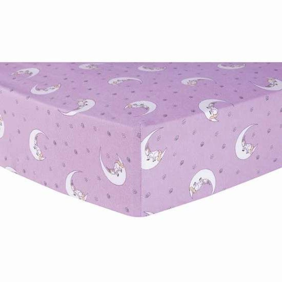 Baby Gear * | Trend Lab Unicorn Moon Deluxe Flannel Fitted Crib Sheet