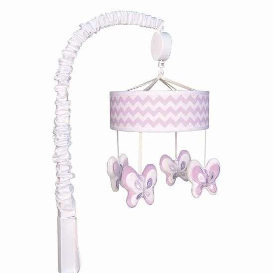 Baby Gear * | Trend Lab Orchid Bloom Butterflies Musical Mobile