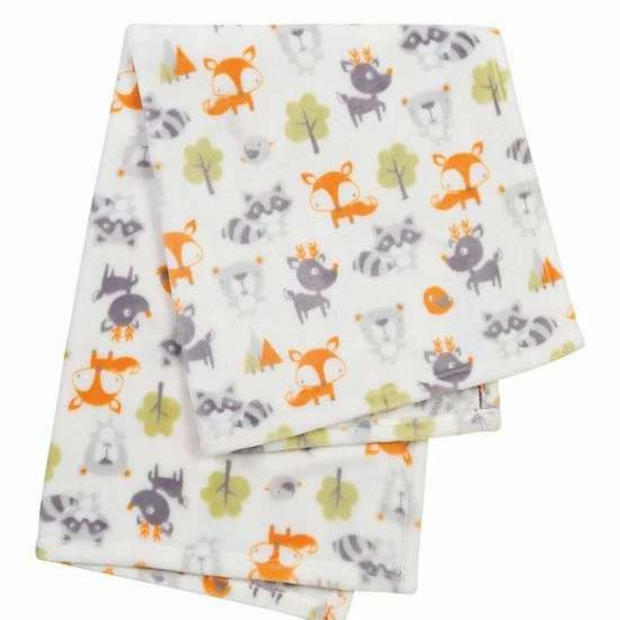 Baby Gear * | Trend Lab Printed Plush Baby Blanket Forest Pals