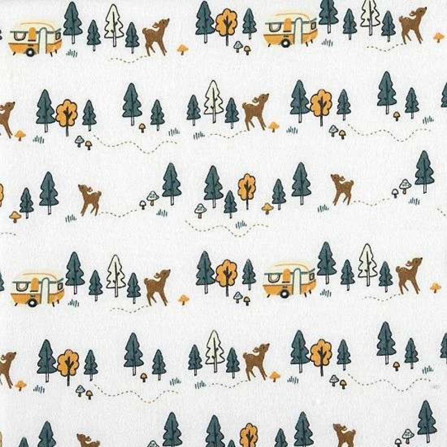 Baby Gear * | Trend Lab Forest Campers Flannel Fitted Crib Sheet