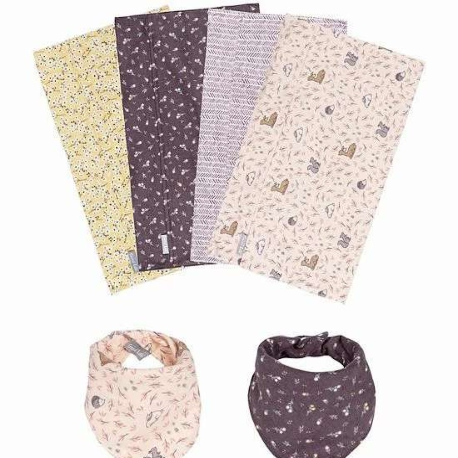 Baby Gear * | Trend Lab Autumn Forest 6 Piece Bib & Burp Cloth Set