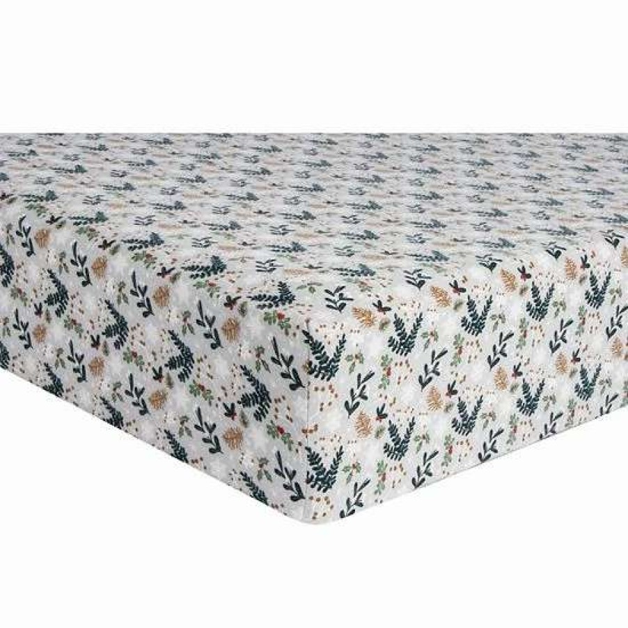 Baby Gear * | Trend Lab Mistletoe Flannel Fitted Crib Sheet