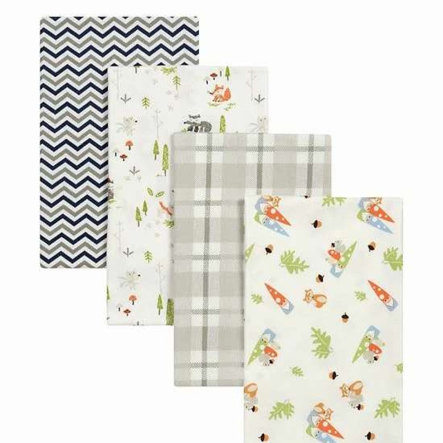 Baby Gear * | Trend Lab Woodsy Gnomes 4-Pack Flannel Blankets