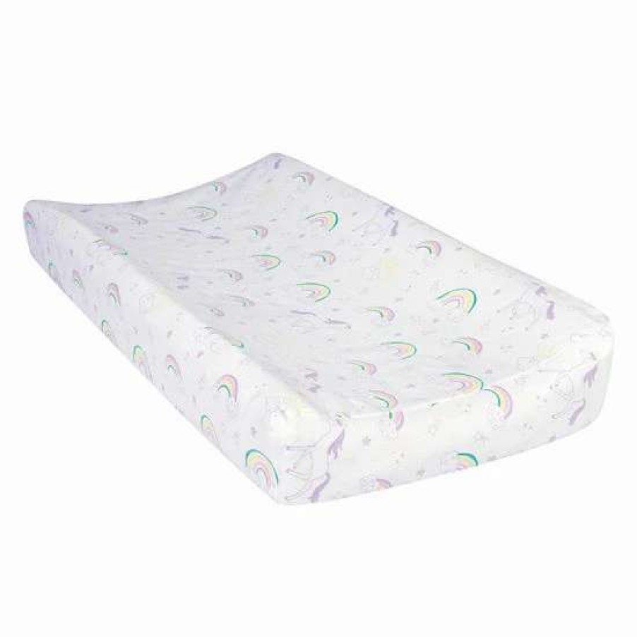 Baby Gear * | Trend Lab Unicorn Rainbow Deluxe Flannel Changing Pad Cover