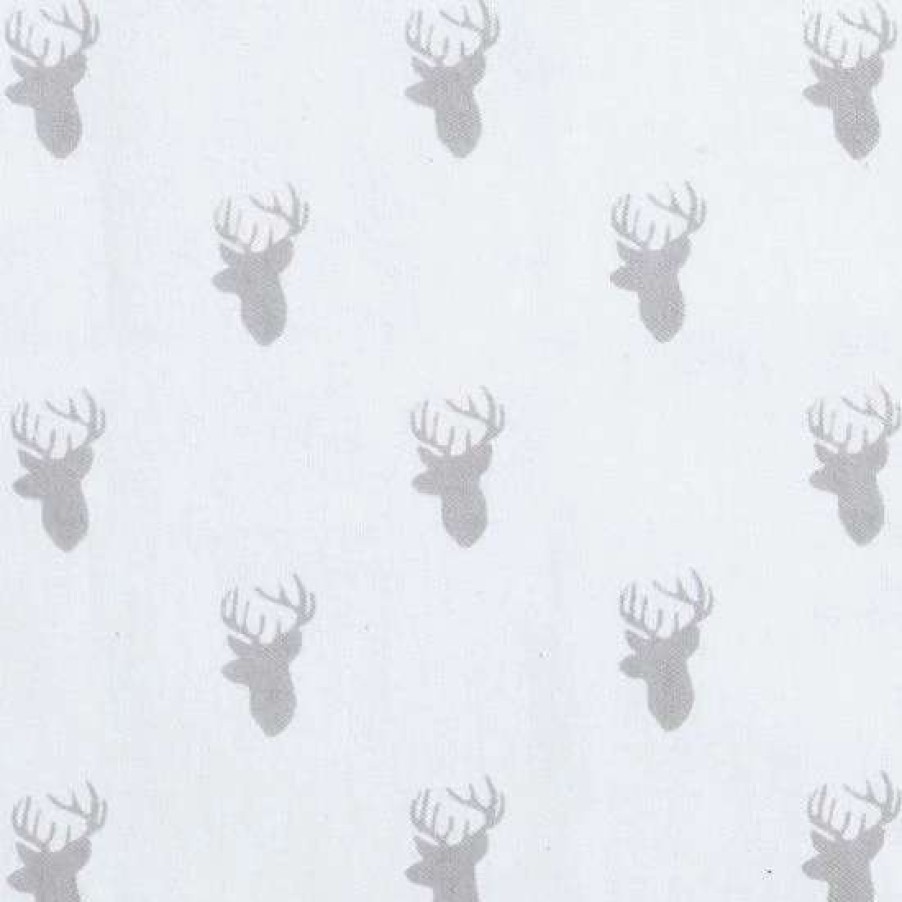 Baby Gear * | Trend Lab Stag Head Deluxe Flannel Fitted Crib Sheet