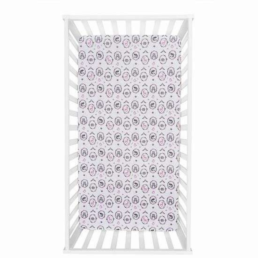 Baby Gear * | Trend Lab Sweet Forest Friends Woodland Portraits Fitted Crib Sheet