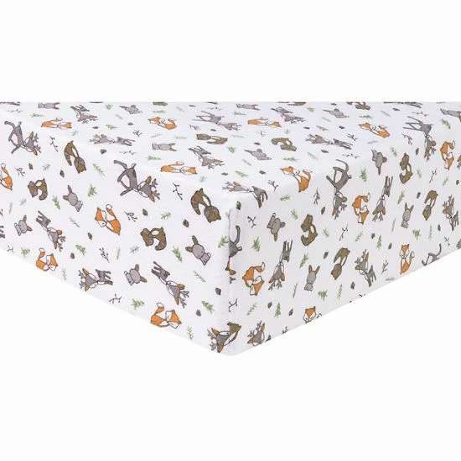 Baby Gear * | Trend Lab Forest Nap Deluxe Flannel Fitted Crib Sheet