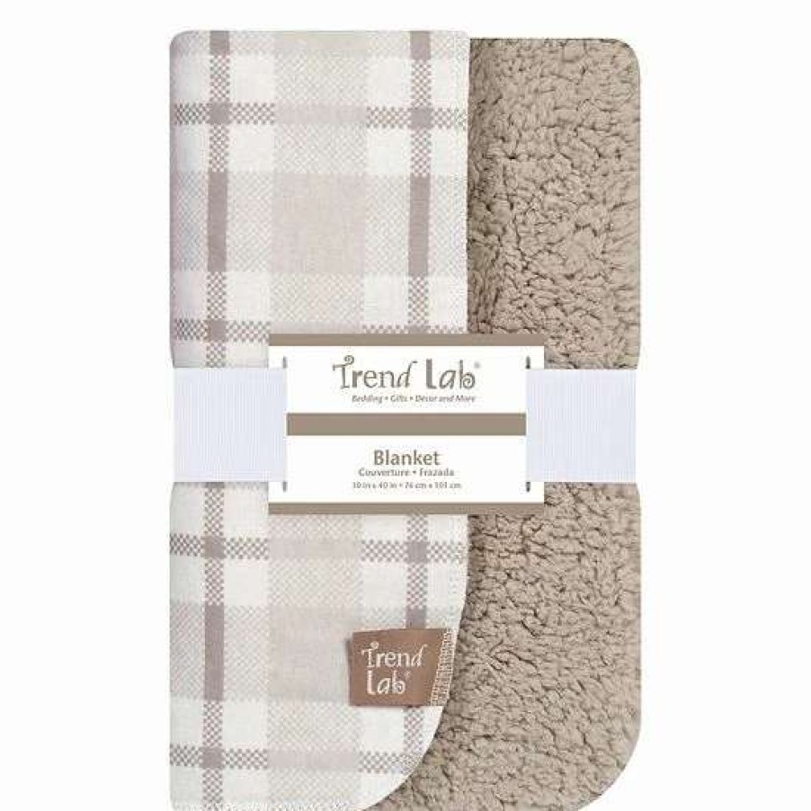 Baby Gear * | Trend Lab Plaid Flannel & Faux-Shearling Blanket