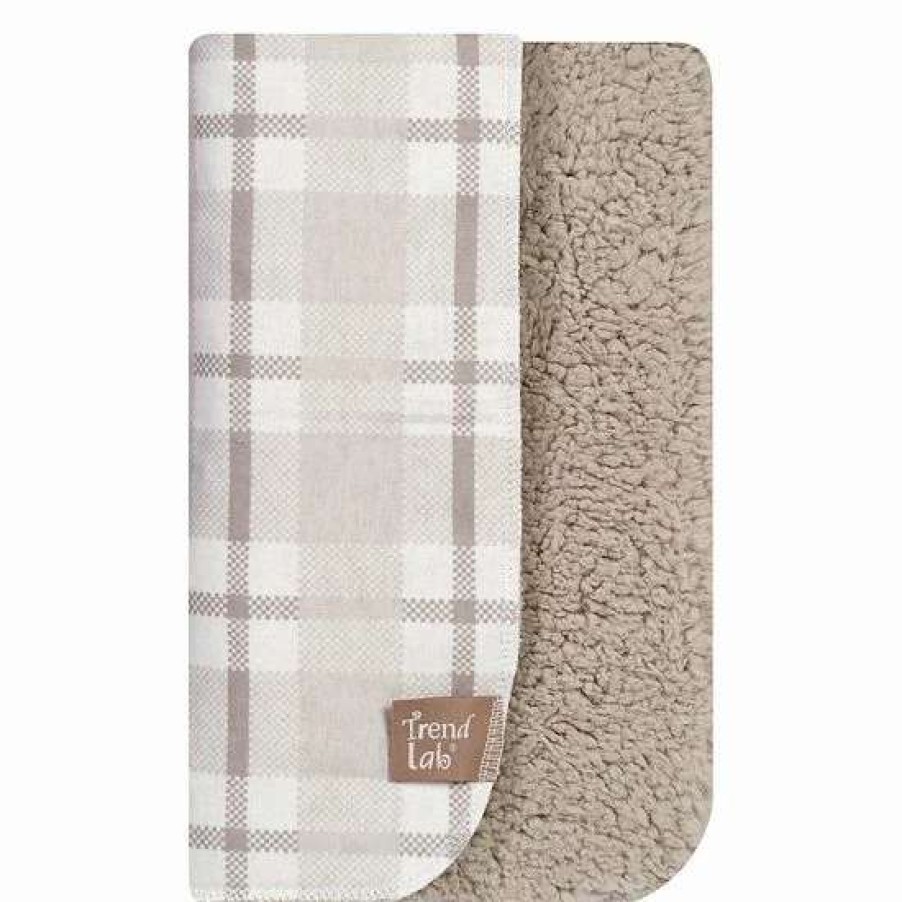 Baby Gear * | Trend Lab Plaid Flannel & Faux-Shearling Blanket