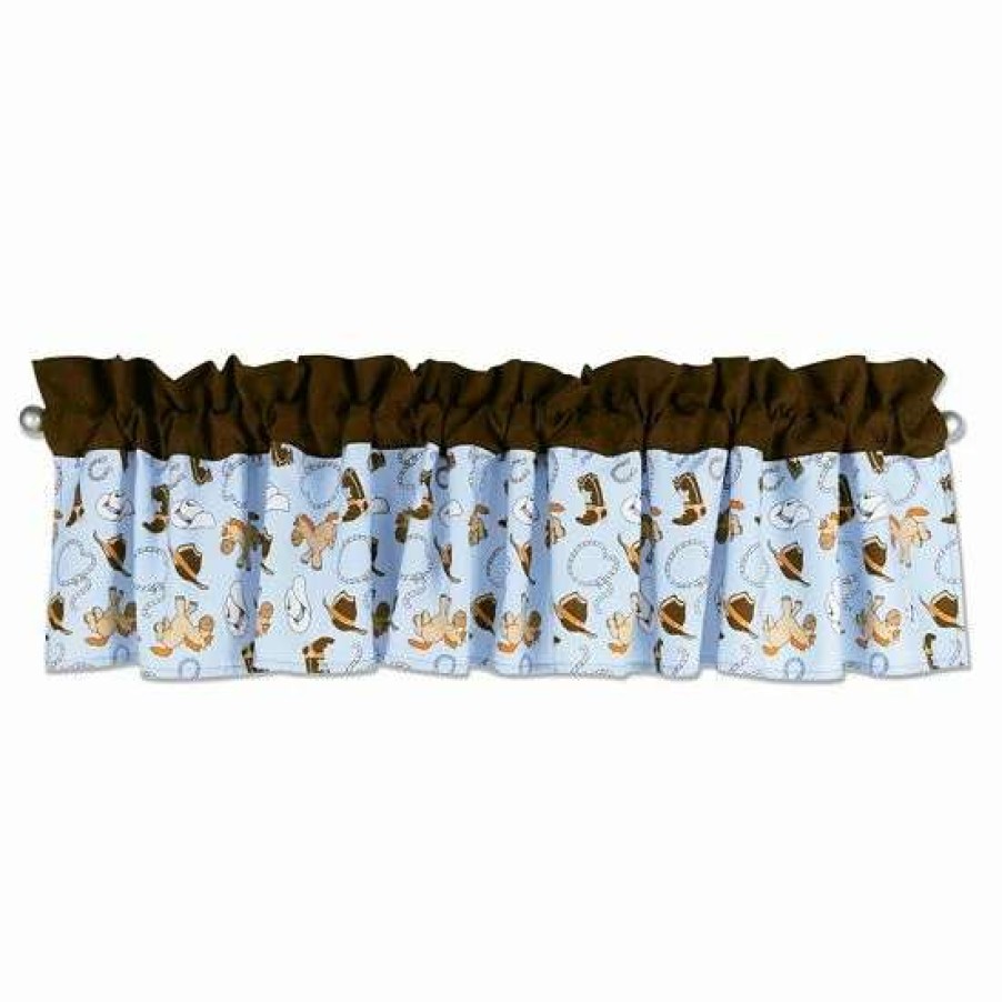 Home Decor * | Trend Lab Cowboy Baby Window Valance