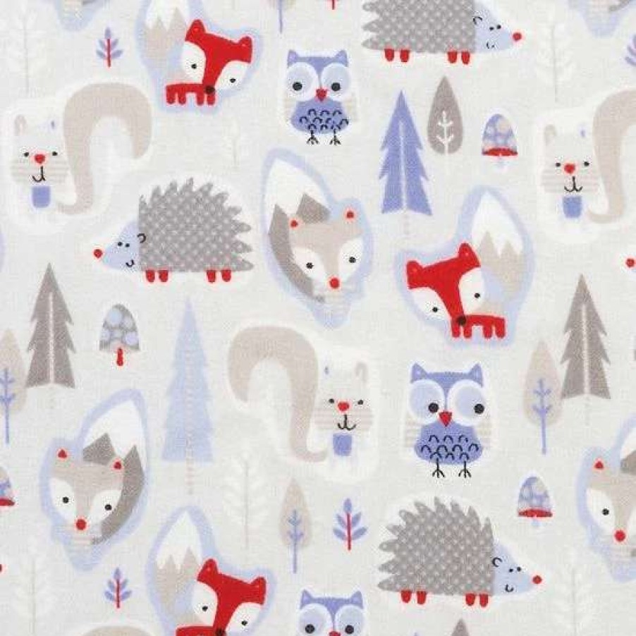 Baby Gear * | Trend Lab Winter Forest Deluxe Flannel Fitted Crib Sheet