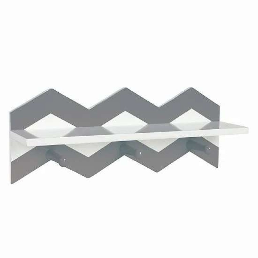 Home Decor * | Trend Lab Chevron Wall Shelf Mint