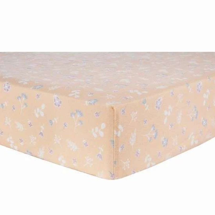 Baby Gear * | Trend Lab Forest Garden Floral Deluxe Flannel Fitted Crib Sheet