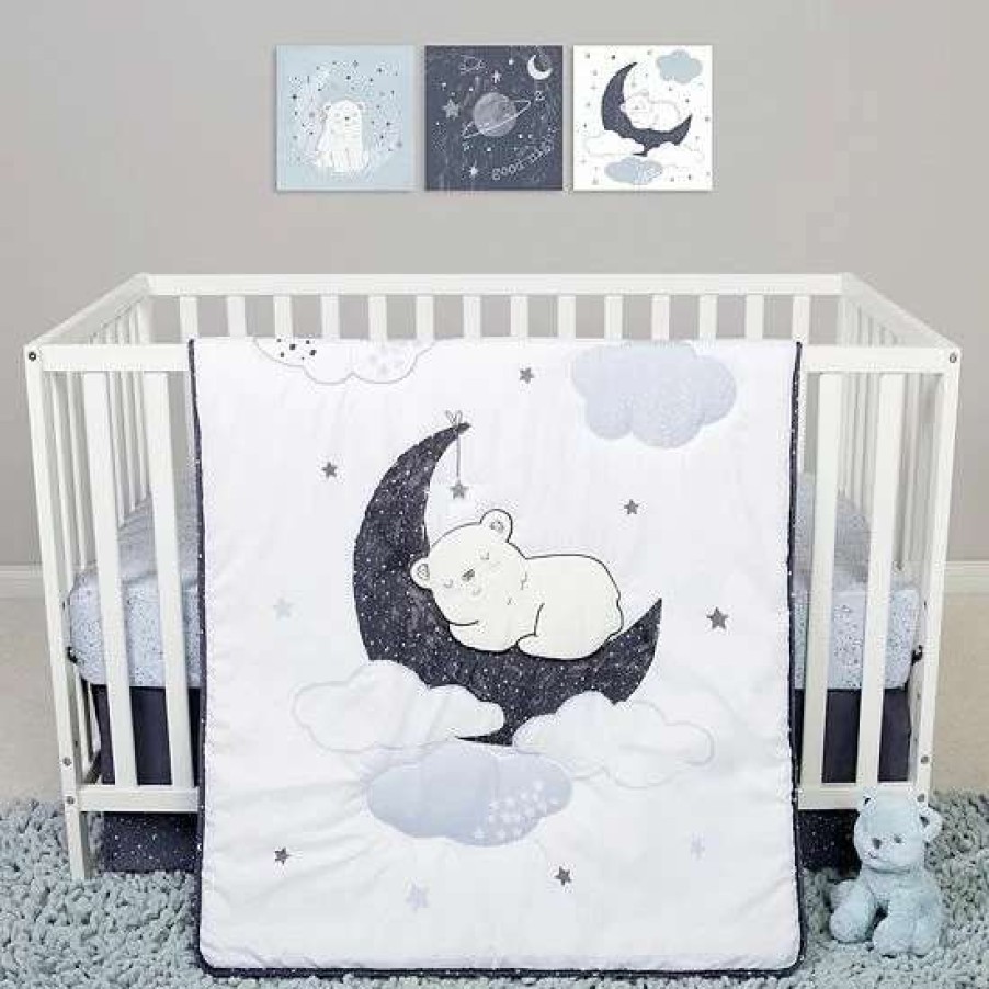 Baby Gear * | Trend Lab Sammy & Lou Bearly Dreaming 4 Piece Crib Bedding Set