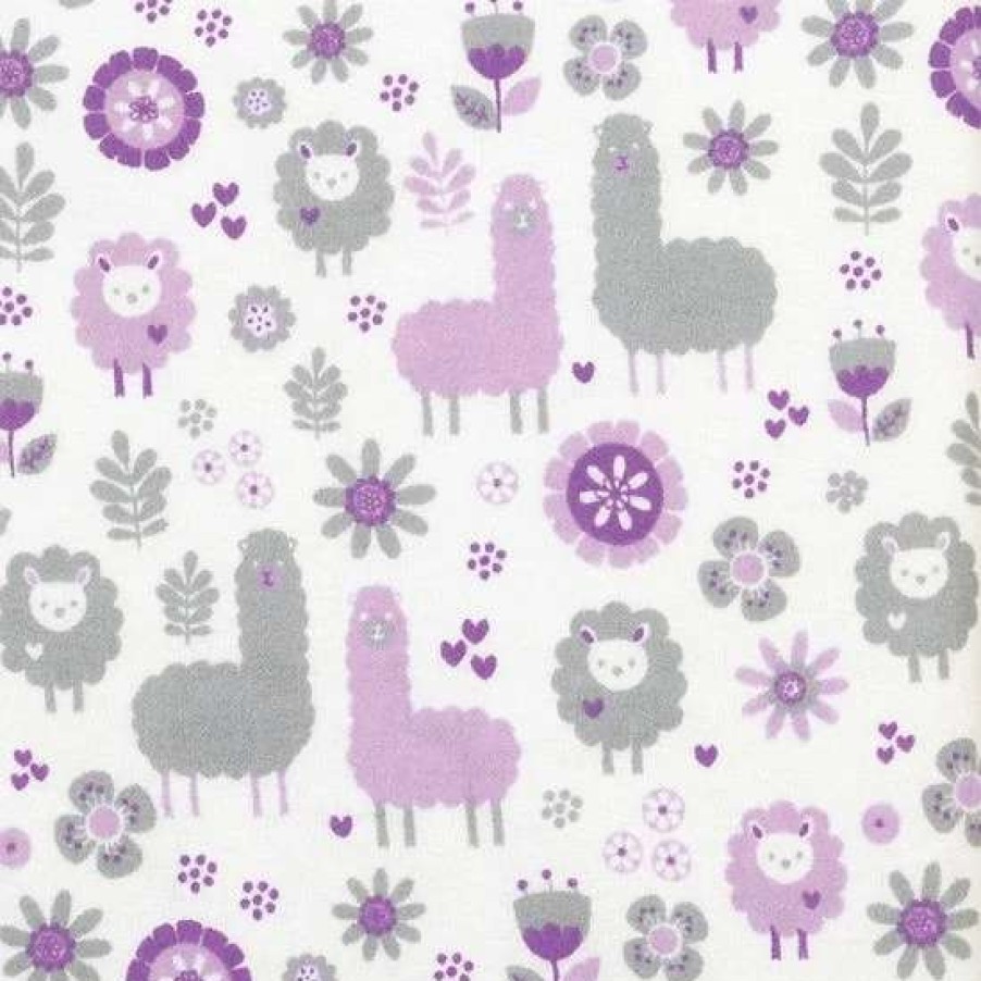 Baby Gear * | Trend Lab Llama Friends Deluxe Flannel Fitted Crib Sheet