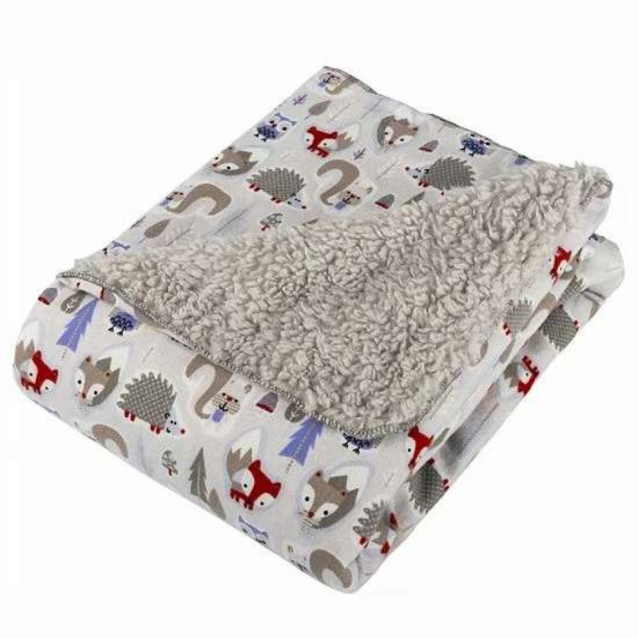 Baby Gear * | Trend Lab Winter Forest Faux Shearling Reversible Blanket