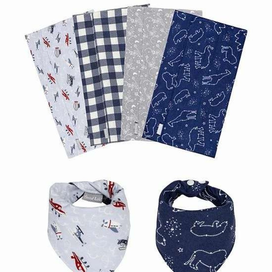 Baby Gear * | Trend Lab Sky Traveler 6-Piece Bandana Bib & Burp Cloth Set