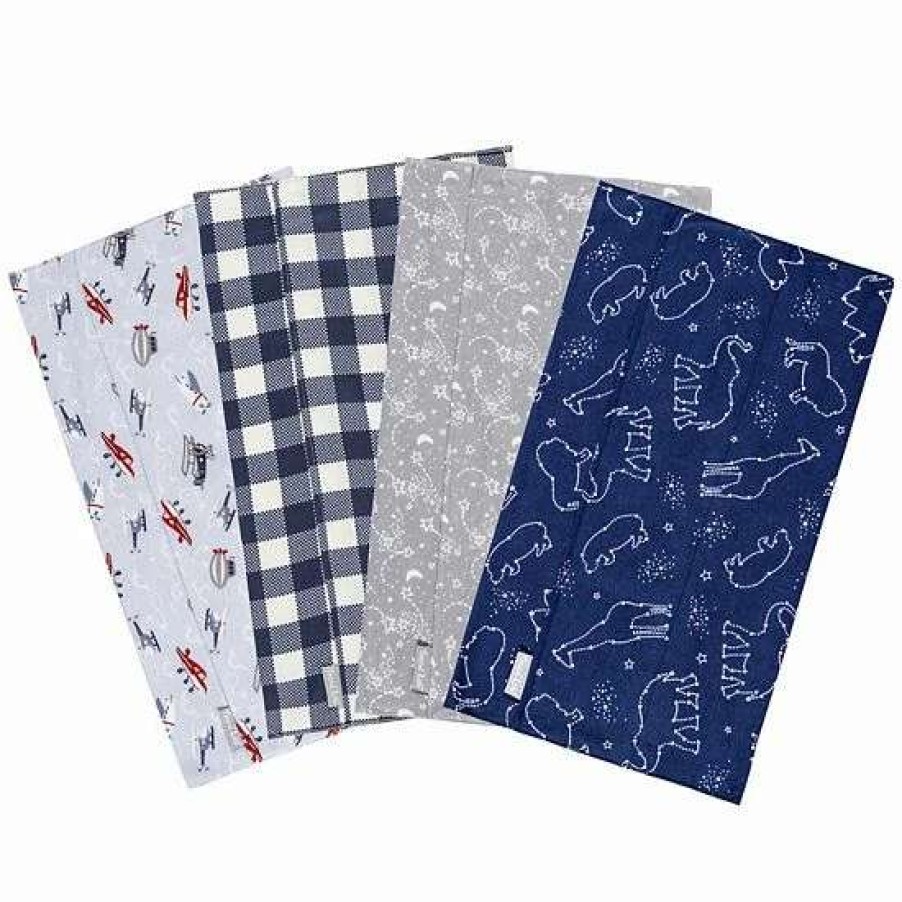 Baby Gear * | Trend Lab Sky Traveler 6-Piece Bandana Bib & Burp Cloth Set