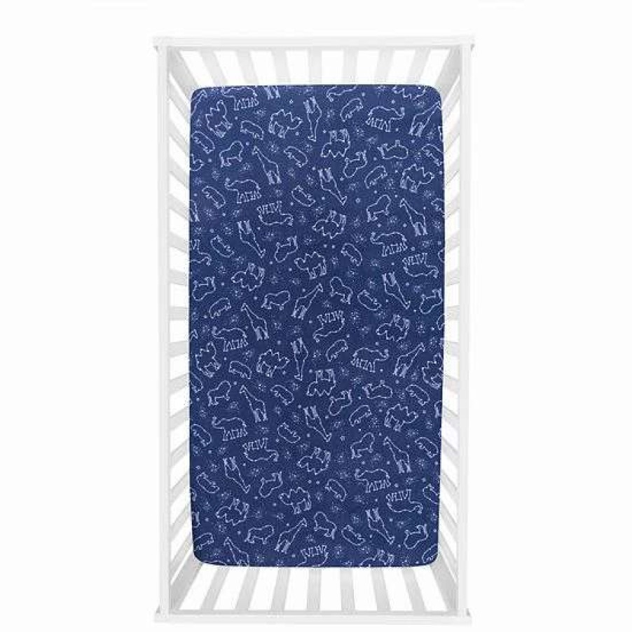 Baby Gear * | Trend Lab Starry Safari Flannel Fitted Crib Sheet