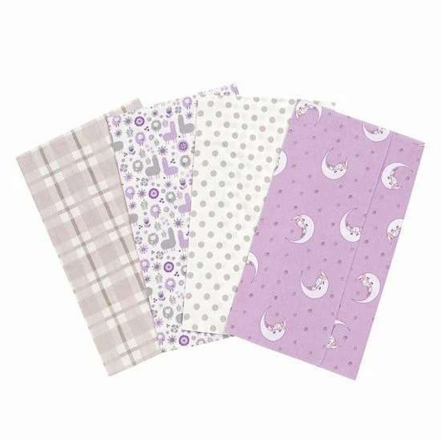 Baby Gear * | Trend Lab Llamas & Unicorns 6-Piece Bib & Burp Cloth Set