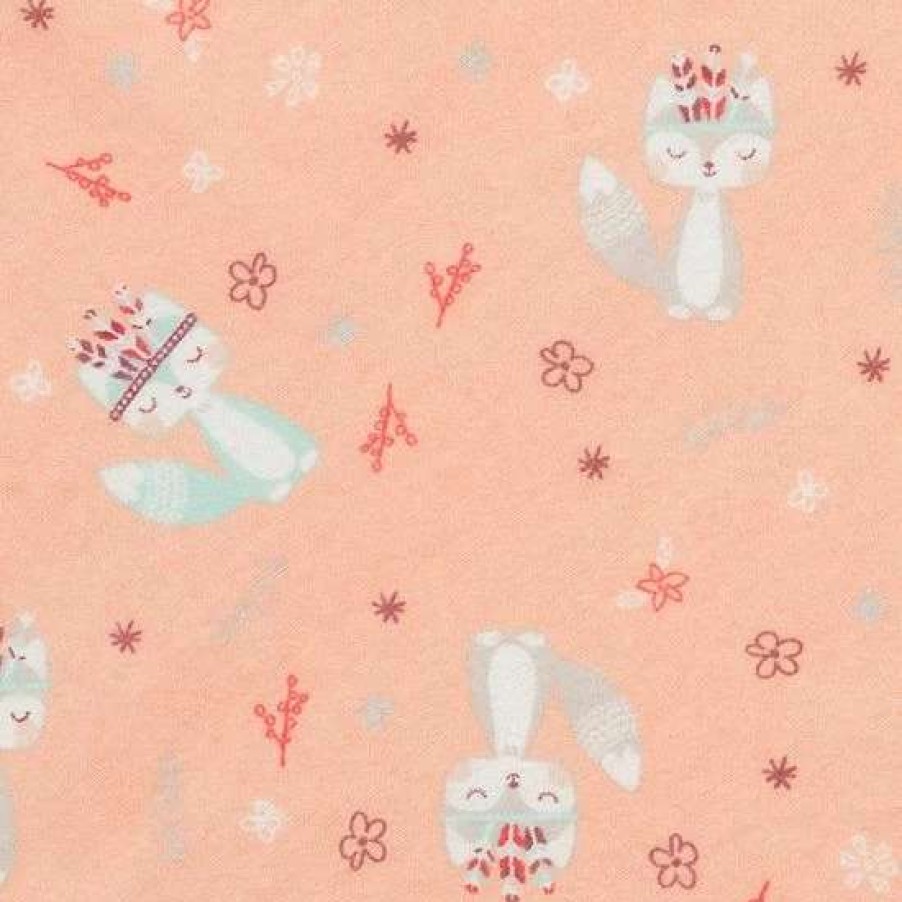 Baby Gear * | Trend Lab Fox & Flowers Deluxe Flannel Changing Pad Cover