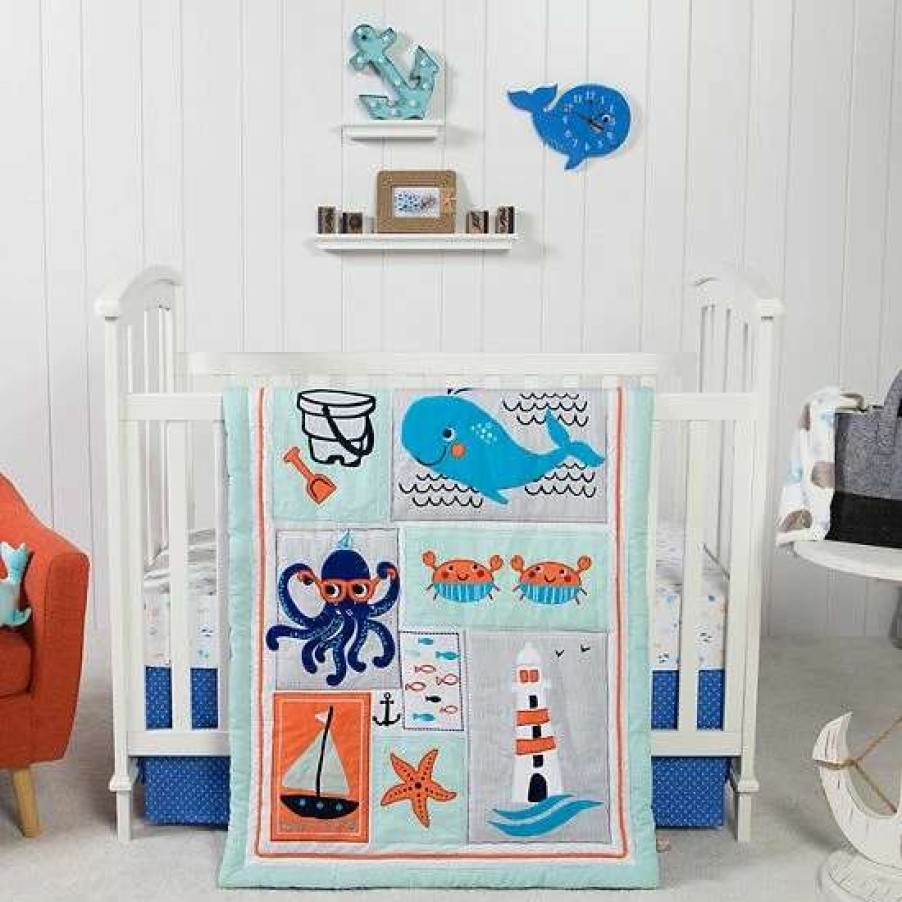 Baby Gear * | Trend Lab Ocean Pals 3 Piece Crib Bedding Set