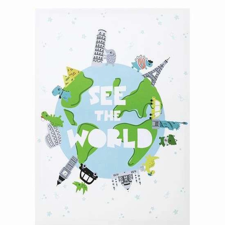 Home Decor * | Trend Lab See The World Dinosaurs Canvas Wall Art