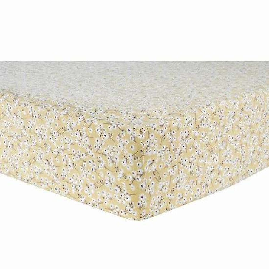 Baby Gear * | Trend Lab Golden Daisy Flannel Fitted Crib Sheet