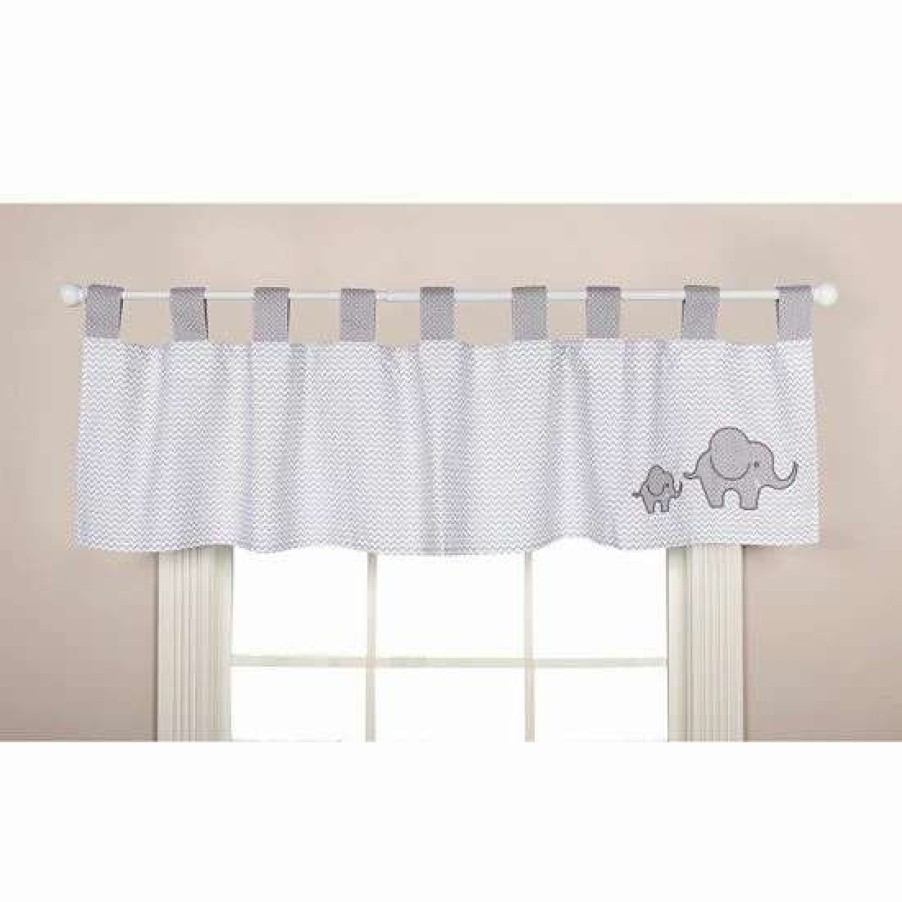 Home Decor * | Trend Lab Safari Chevron Elephant Window Valance