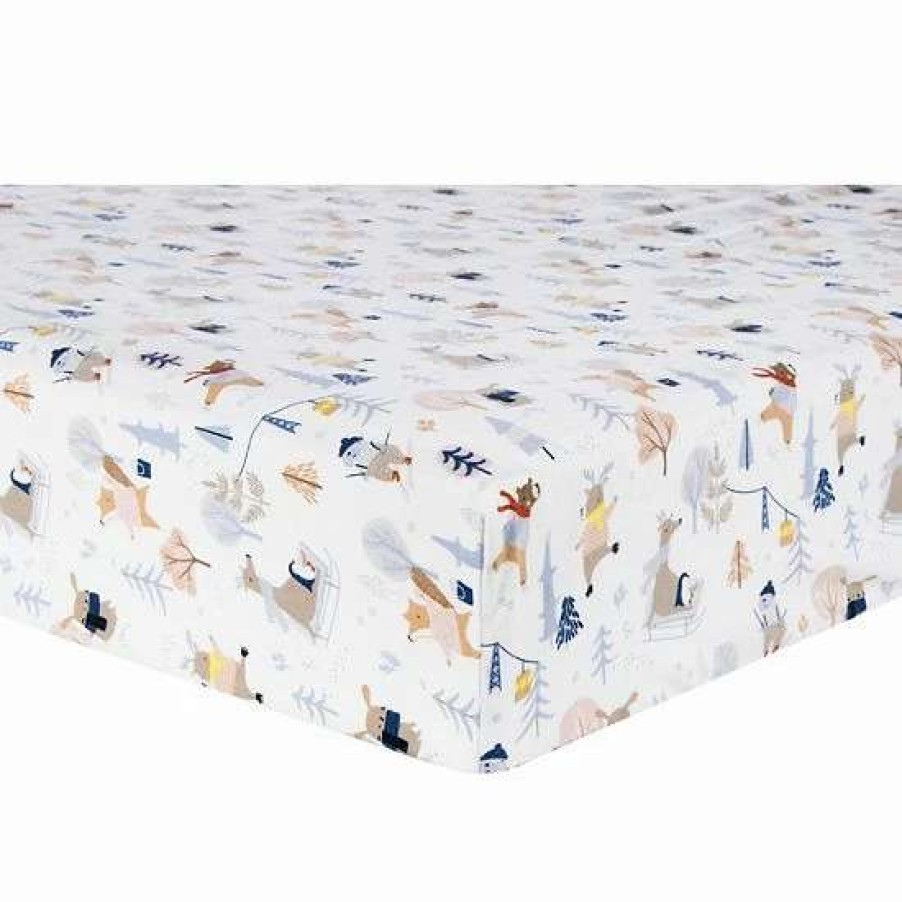 Baby Gear * | Trend Lab Winter Park Flannel Fitted Crib Sheet