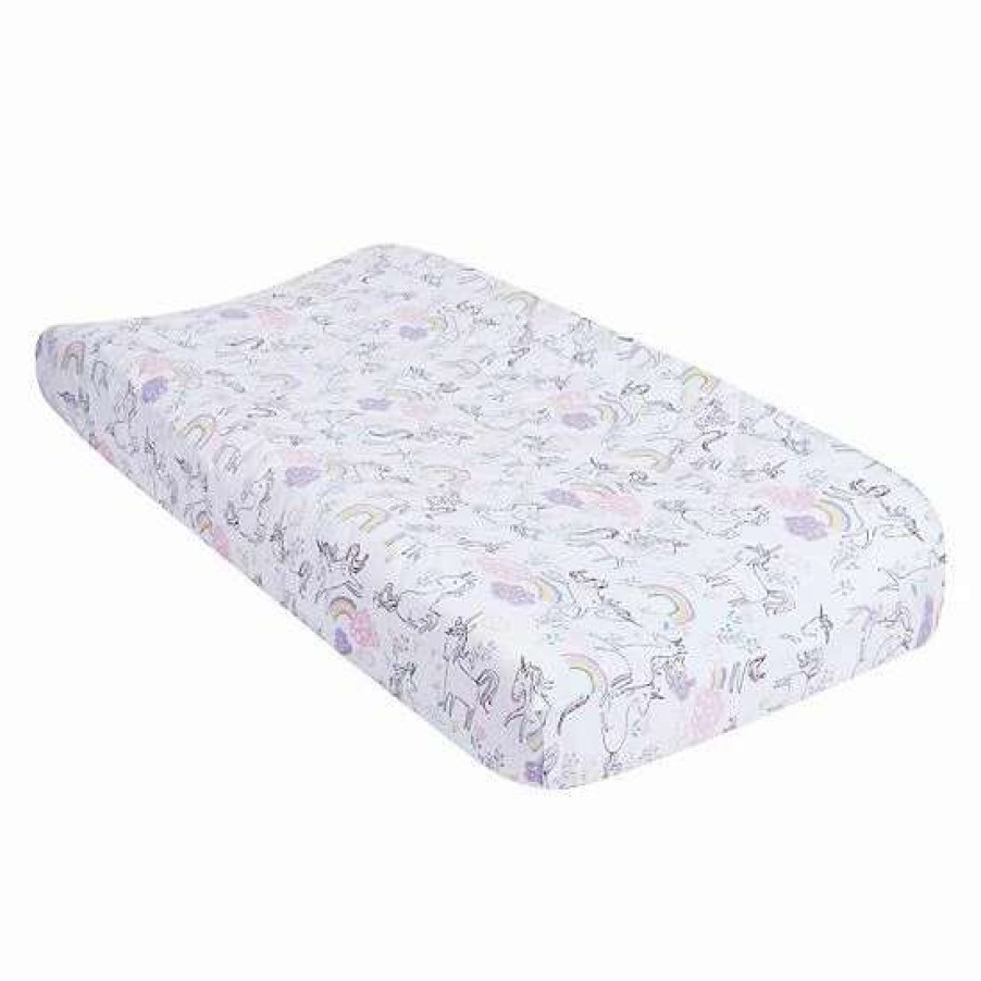 Baby Gear * | Trend Lab Unicorns Quilted Jersey Changing Pad Cover