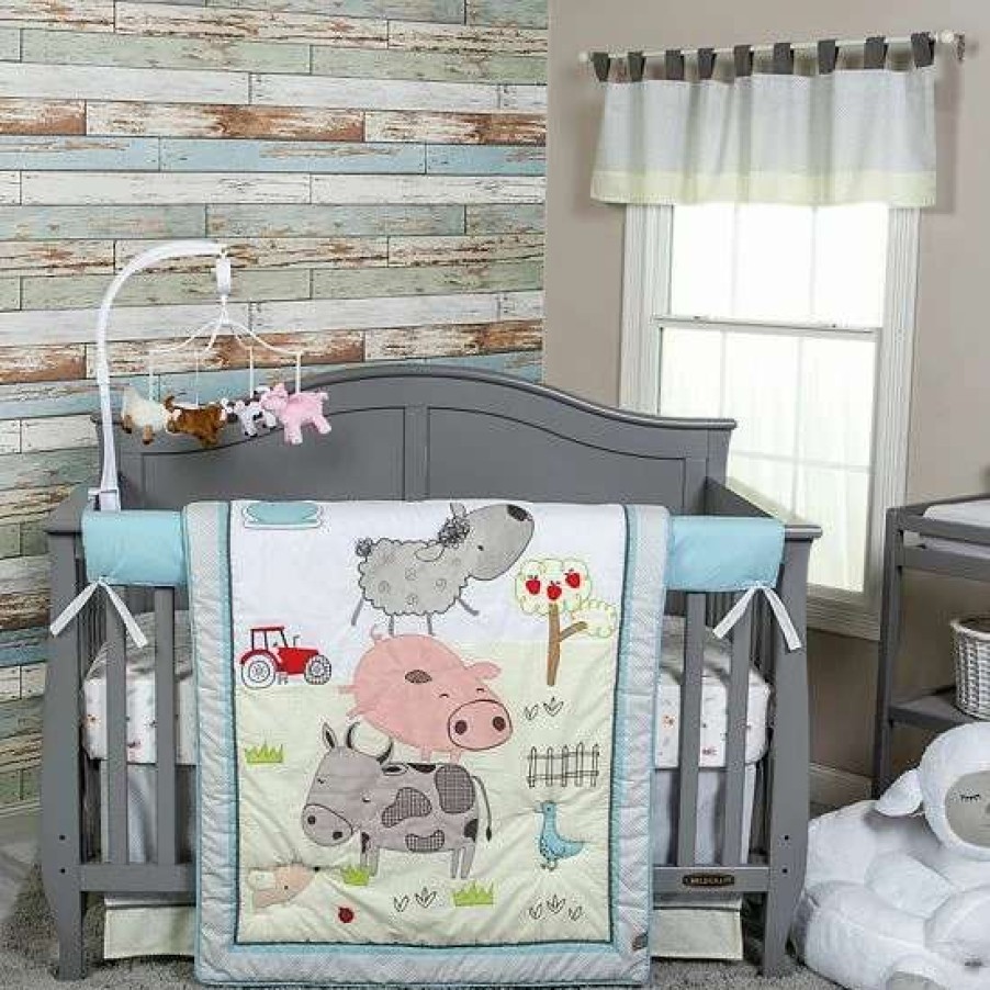 Baby Gear * | Trend Lab Farm Stack 4-Piece Crib Bedding Set