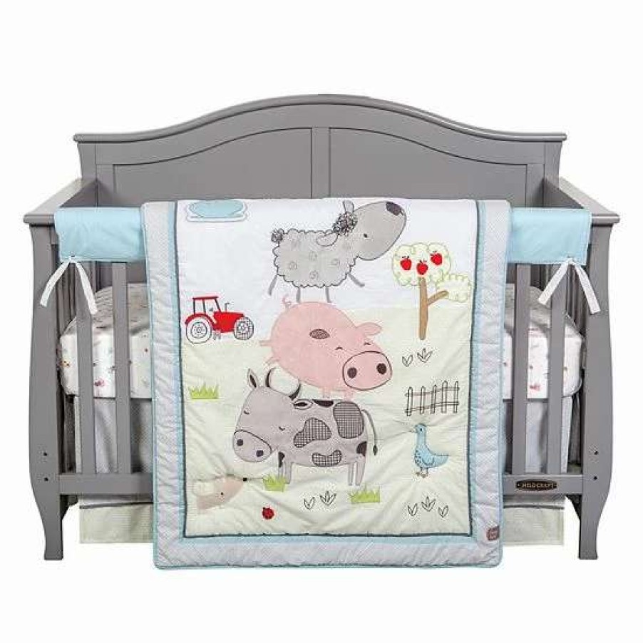 Baby Gear * | Trend Lab Farm Stack 4-Piece Crib Bedding Set