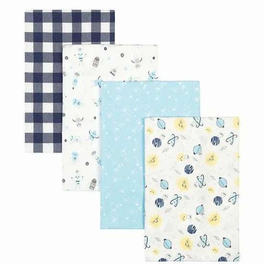 Baby Gear * | Trend Lab Out Of This World 4 Pack Flannel Blankets