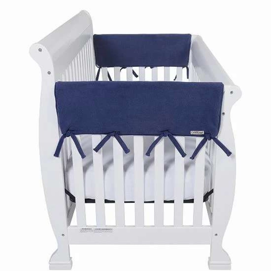 Baby Gear * | Trend Lab Cribwrap Wide 2-Pc. Short Fleece Rail Cover Set Navy