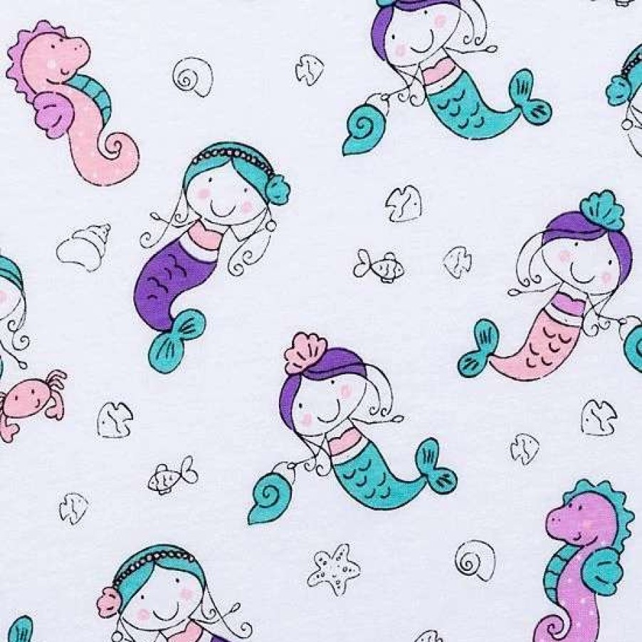 Baby Gear * | Trend Lab Mermaids Jersey Fitted Crib Sheet