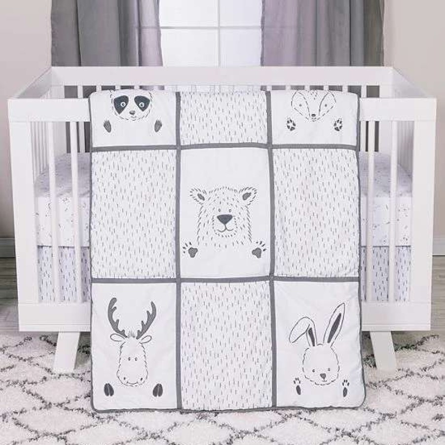 Baby Gear * | Trend Lab Peek-A-Boo Forest 3 Piece Crib Bedding Set