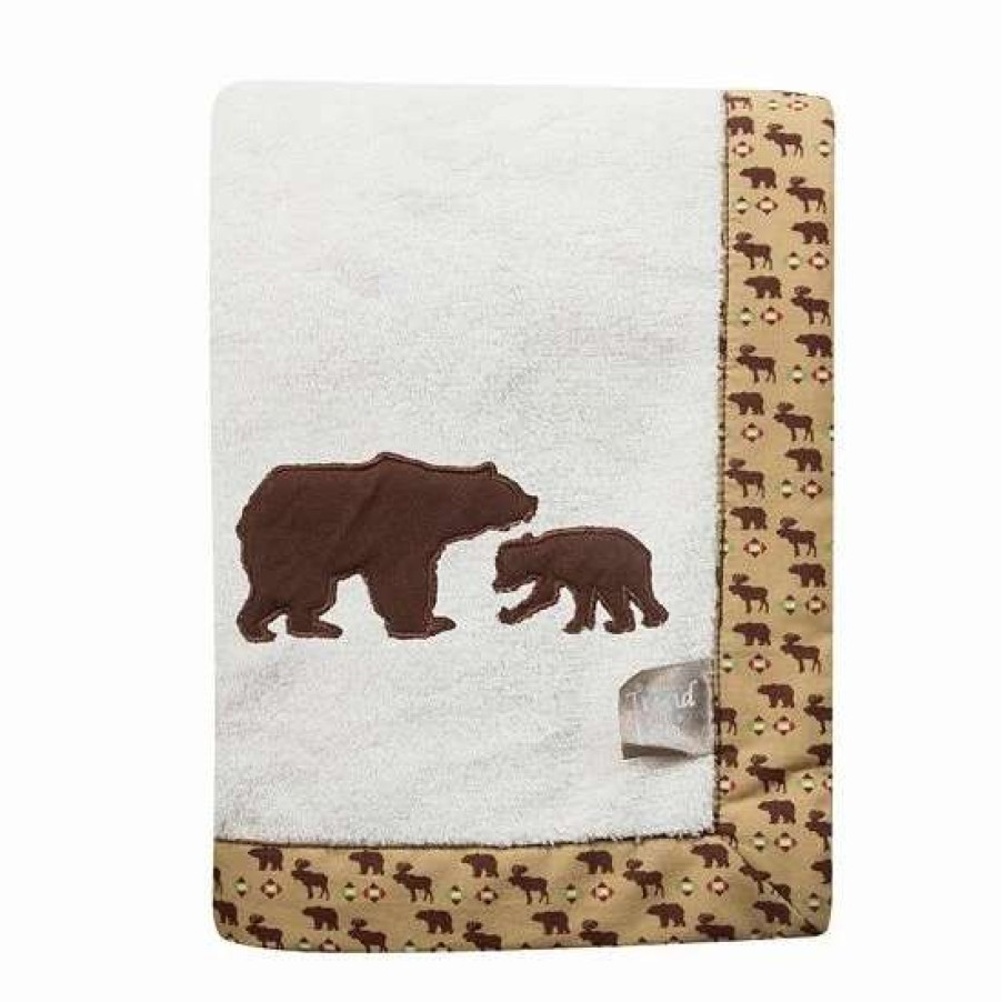 Baby Gear * | Trend Lab Northwoods Wildlife Framed Fleece Receiving Blanket