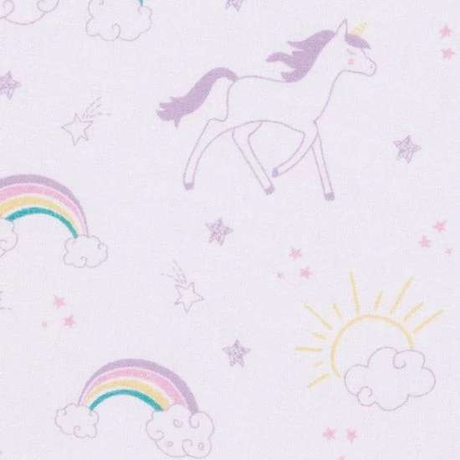 Baby Gear * | Trend Lab Unicorn Rainbow Deluxe Flannel Fitted Crib Sheet