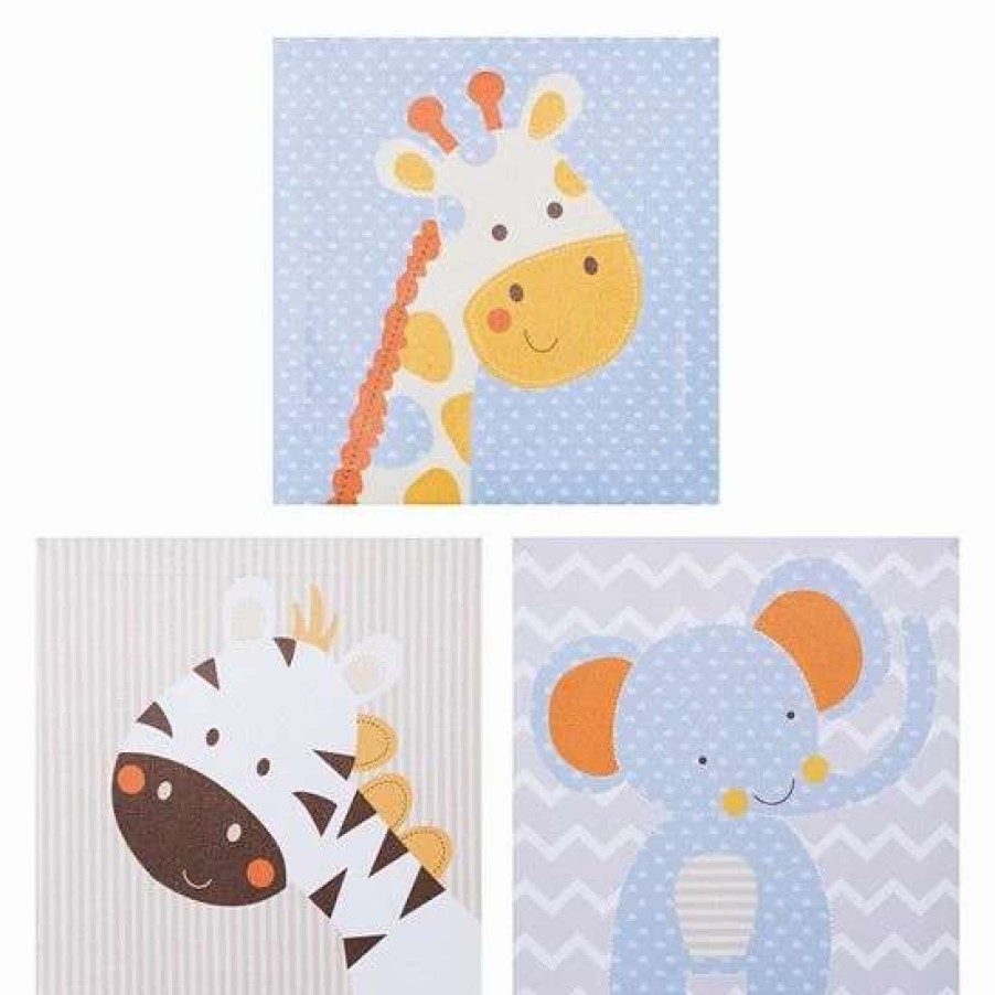 Home Decor * | Trend Lab Jungle Fun Wall Art 3-Piece Set