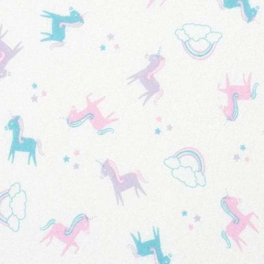 Baby Gear * | Trend Lab Unicorns And Stars Deluxe Flannel Fitted Crib Sheet