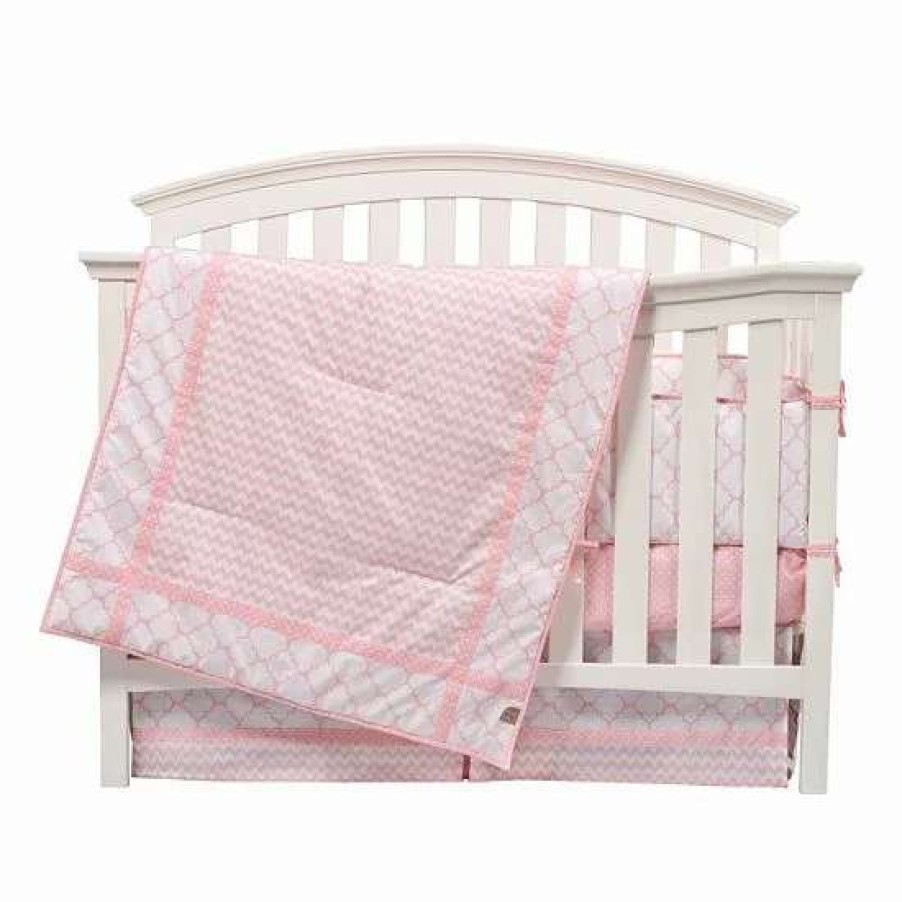 Baby Gear * | Trend Lab Pink Sky 3-Pc. Crib Bedding Set