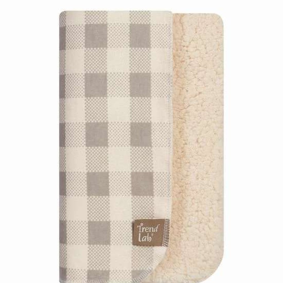 Baby Gear * | Trend Lab Buffalo Check Flannel & Faux-Shearling Blanket