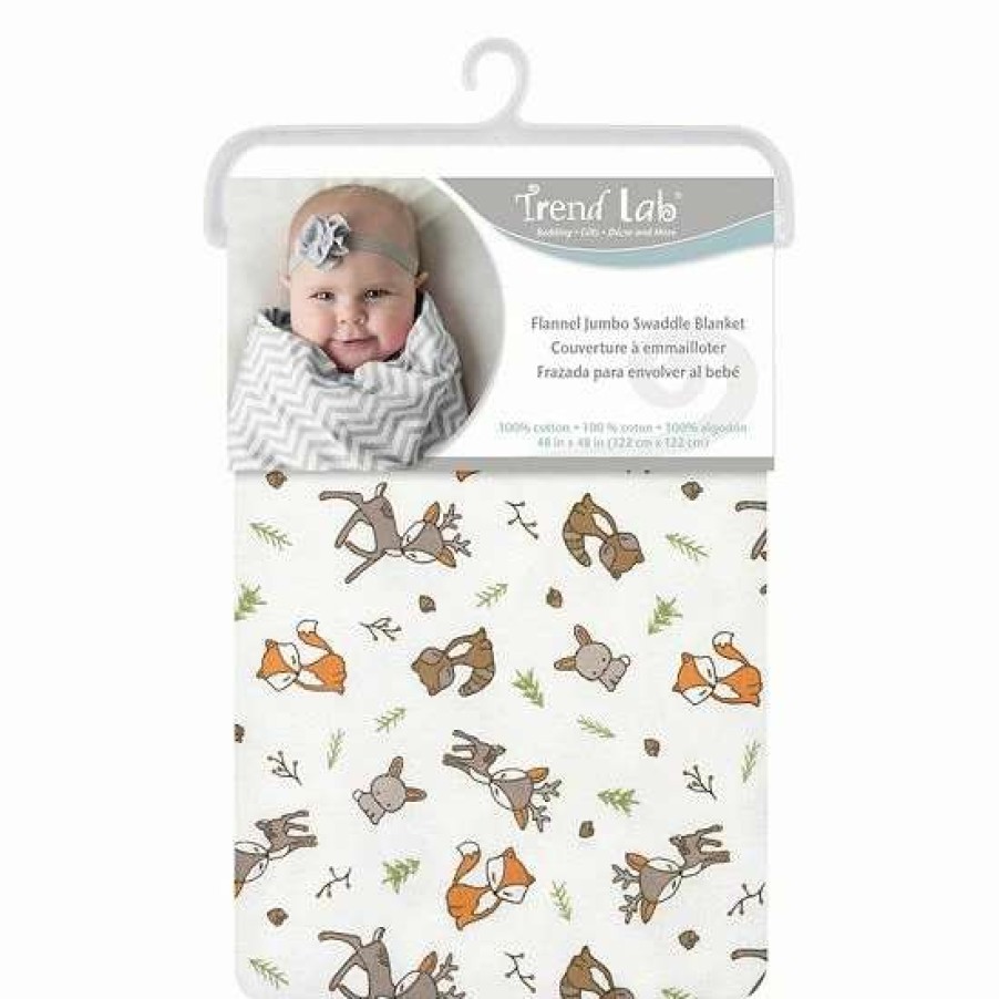 Baby Gear * | Trend Lab Forest Nap Jumbo Deluxe Flannel Blanket