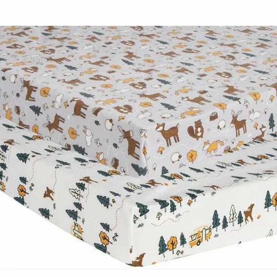 Baby Gear * | Trend Lab Woodland Trail 2-Pack Playard Sheets