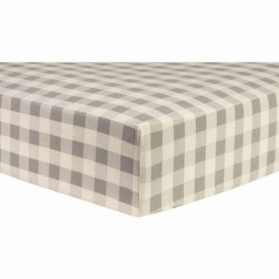 Baby Gear * | Trend Lab Check Deluxe Flannel Fitted Crib Sheet