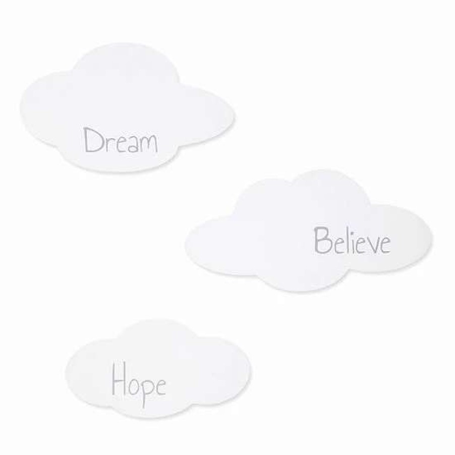 Home Decor * | Trend Lab Clouds 3-Piece "Dream, Believe, Hope" Wall Decor Set